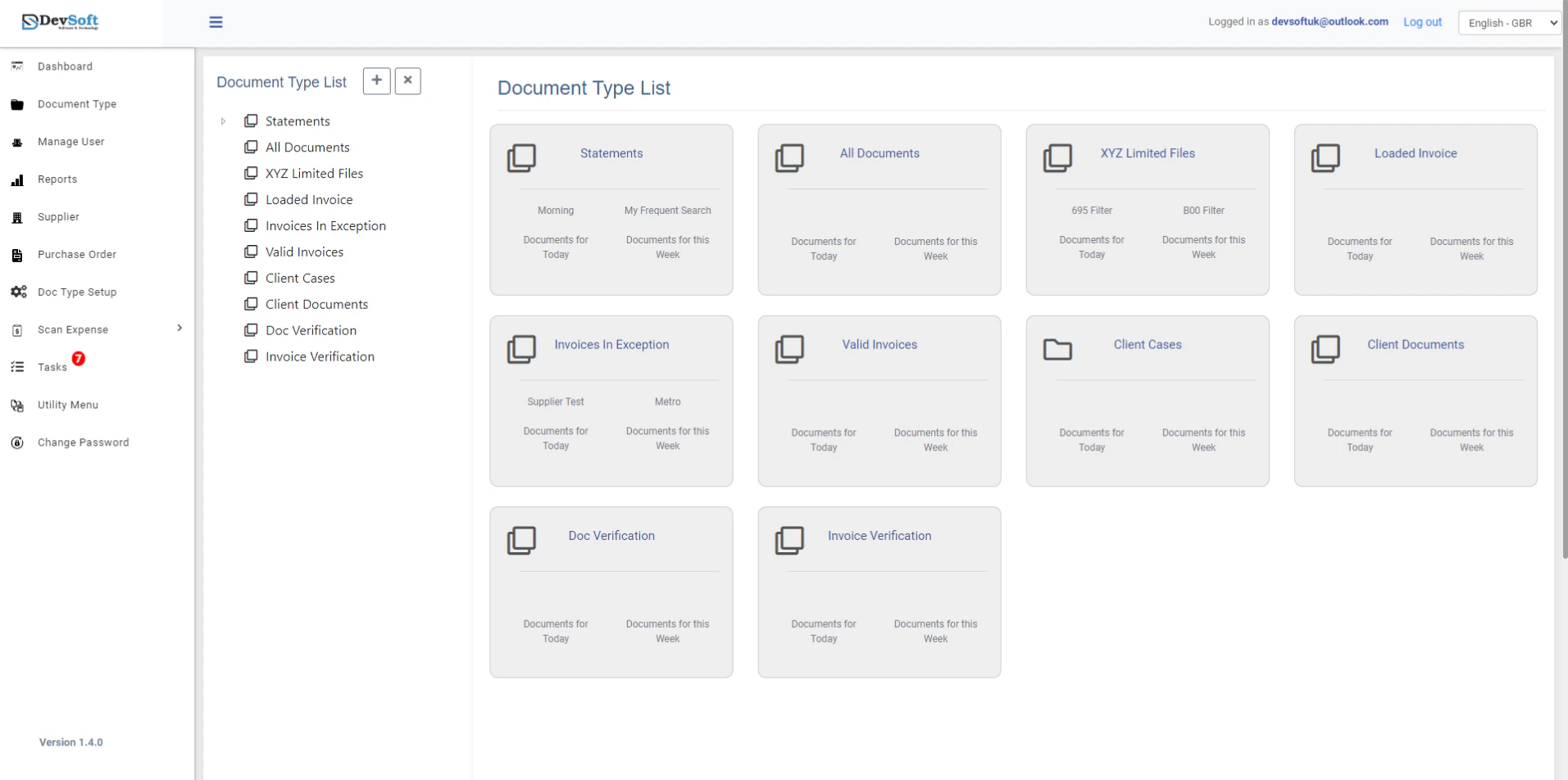 screenshot of DocView Capture